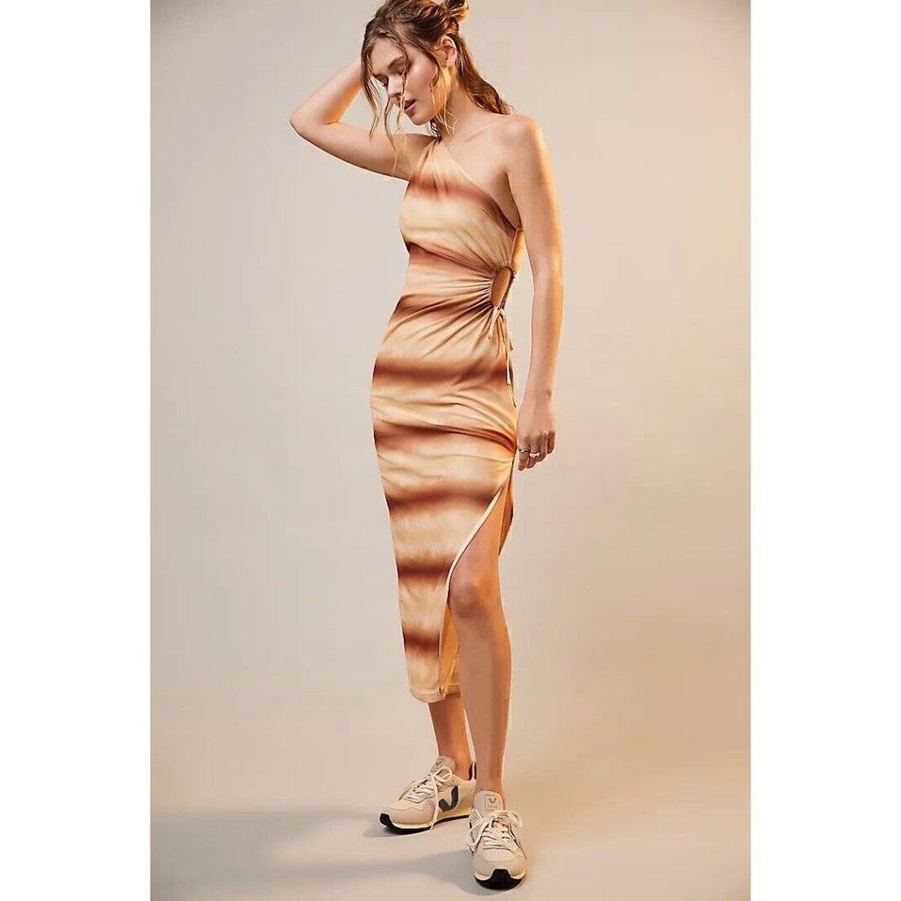 NEW FREE PEOPLE X HANSEN & GRETEL MADRE CUTOUT MIDI DRESS